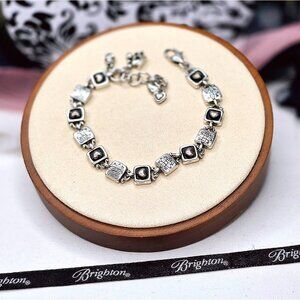 Brighton Love Reigns Bracelet Silver-plated W Black Enamel